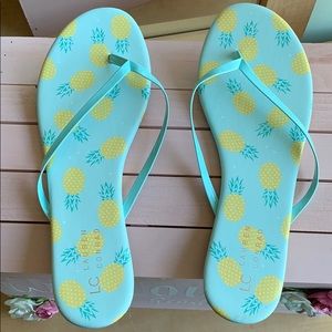 lauren conrad pineapple flip flops